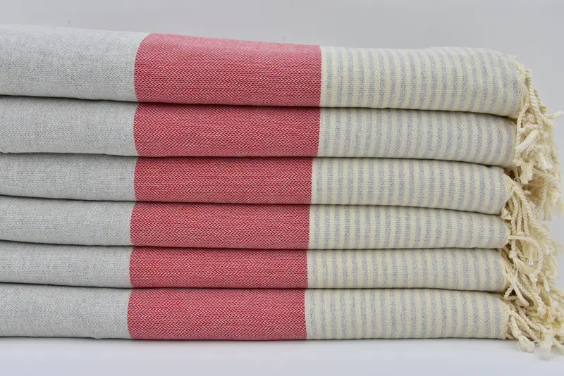 Embroidered Turkish Towel, Customized Towels, Summer Gift, Turkish Towel Beach, 68x40 Cotton Striped Towel, Monogrammed Beach Towel, Organic Towel - 1