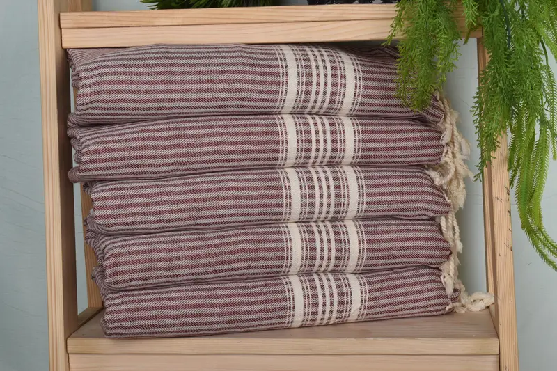 Monogram Towels, Turkish Hand Towel, 40x18 Cotton Striped Towel, Home Decor Gifts, Bathroom Towels, Monogrammed Hand Towel, Christmas Gift - 1
