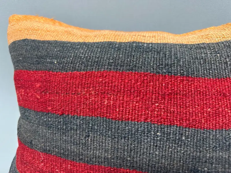 Interior Designer Pillow, Pillow, Cozy Throw Cushion, Ethnic Pillow Cover Pillow, Handmade Kilim Cushion, Gift Pillow, 12x20 Red Pillow Sham - 5