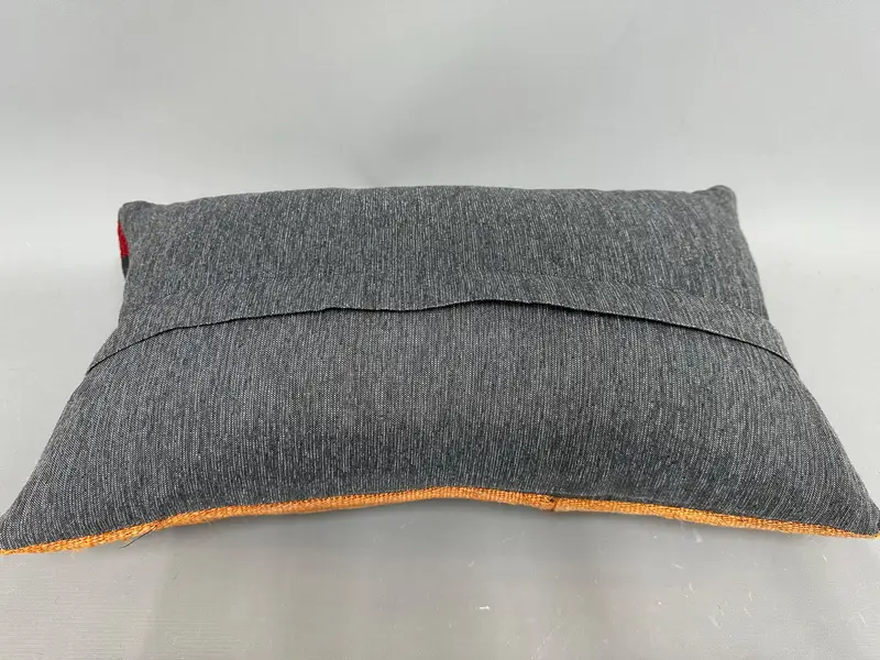 Interior Designer Pillow, Pillow, Cozy Throw Cushion, Ethnic Pillow Cover Pillow, Handmade Kilim Cushion, Gift Pillow, 12x20 Red Pillow Sham - 7