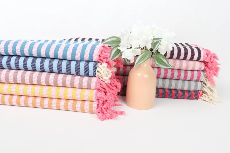70x40 Cotton Striped Towel, Bachelorette Party Gifts, Handmade Gift, Personalized Wedding Gift, Valentines Gift, Kids Beach Towel, Bachelor Gifts - 2