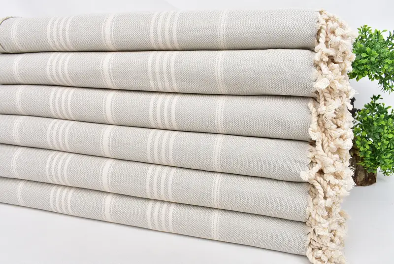 Large Turkish Towel, Personalized Wedding Gift, Valentines Day Gift For Her, 70x40 Cotton Striped Towel, Custom Beach Towel, Wedding Shower Gift - 3