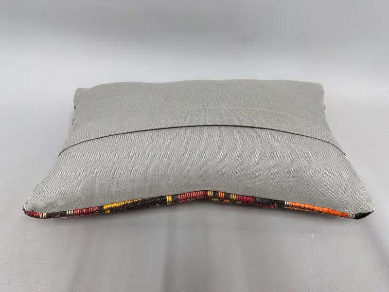 Pillow Case, Boho Pillow, Outdoor Cushion Case, Boho Chic Pillow, Kilim Cushion Sham, 12x20 Red Cushion Cover, Home Decor Pillow - 7