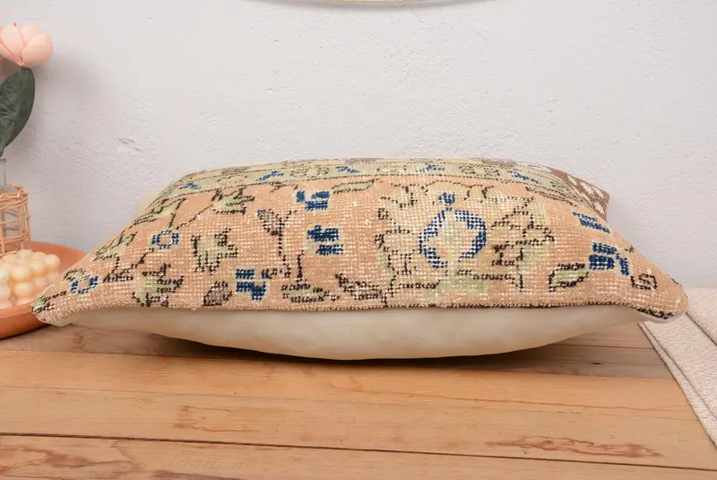 Brown & Beige Patchwork Pillow, 16x24 Inches Decorative Pillow - 5