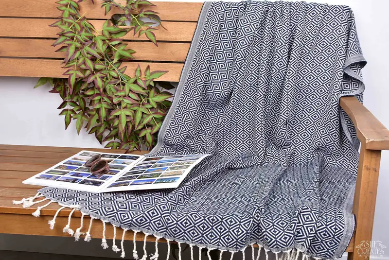 Personalized Beach Towel, Luxury Turkish Bath Towel, 70x40 Cotton Diamond Towel, Bachelorette Gifts, Sand-free towel, Bridesmaid Proposal Gift - 3
