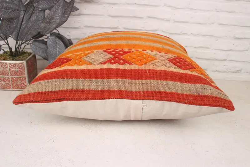 Pet Pillow, 20x20 Red Pillow Sham, Pillow, Throw Kilim Pillow, Boho Pillow Sham Cover, Anatolian Pillow, Vintage Pillow Case, Home Decor Pillow - 5
