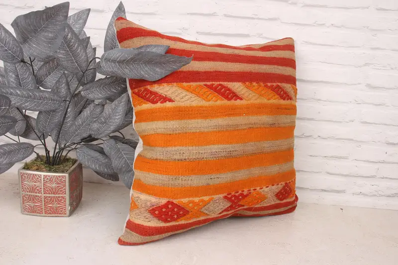 Pet Pillow, 20x20 Red Pillow Sham, Pillow, Throw Kilim Pillow, Boho Pillow Sham Cover, Anatolian Pillow, Vintage Pillow Case, Home Decor Pillow - 3