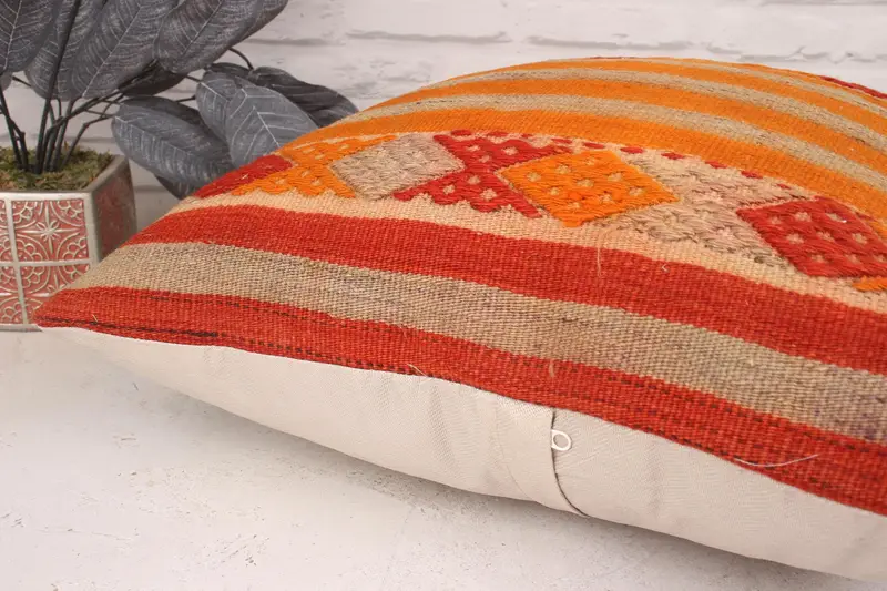 Pet Pillow, 20x20 Red Pillow Sham, Pillow, Throw Kilim Pillow, Boho Pillow Sham Cover, Anatolian Pillow, Vintage Pillow Case, Home Decor Pillow - 6