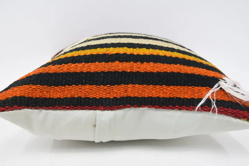 Boho Pillow, Lounge Throw Cushion Cover, Pillow Sham, Sofa Pillow Sham, Gift Pillow, 14x14 Red Pillow Sham, Ethnical Kilim Rug Pillow, Patio Cushion - 5