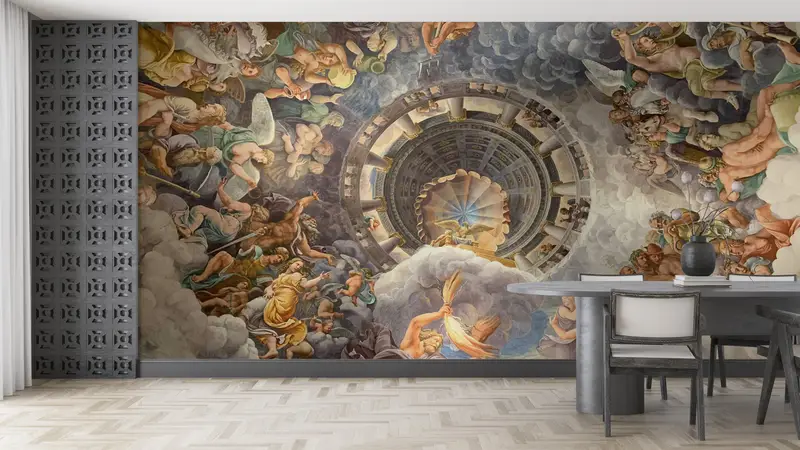 Giulio Romano Painting, Bright Wall Paper, Famous Wall Print, Wall Paper Peel and Stick, 3d Wall Paper, Oil Painting Print, - 4