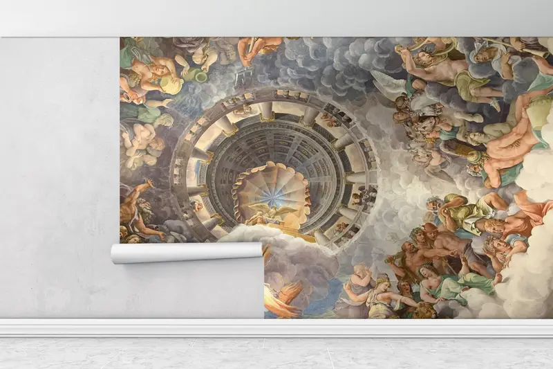 Giulio Romano Painting, Bright Wall Paper, Famous Wall Print, Wall Paper Peel and Stick, 3d Wall Paper, Oil Painting Print, - 1