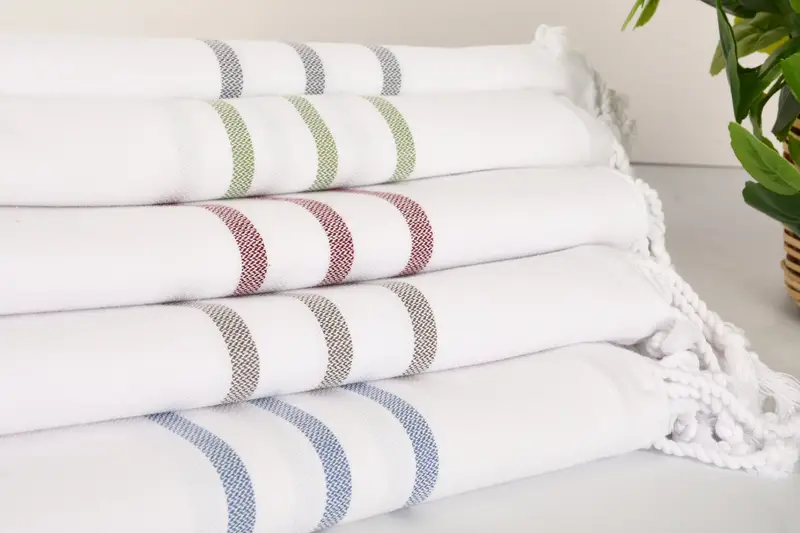 Bachelor Gift, Guest Towel, 40x24 Cotton Striped Towel, Spa Towel, Summer Towel, Small Bath Towels, Monogrammed Hand Towel, Personalized Hand Towel - 5