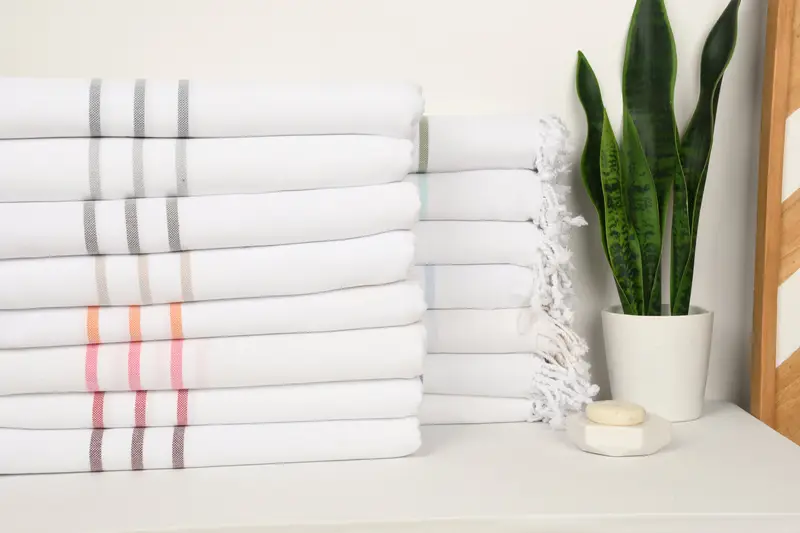 Bachelor Gift, Guest Towel, 40x24 Cotton Striped Towel, Spa Towel, Summer Towel, Small Bath Towels, Monogrammed Hand Towel, Personalized Hand Towel - 2