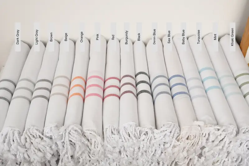 Bachelor Gift, Guest Towel, 40x24 Cotton Striped Towel, Spa Towel, Summer Towel, Small Bath Towels, Monogrammed Hand Towel, Personalized Hand Towel - 1