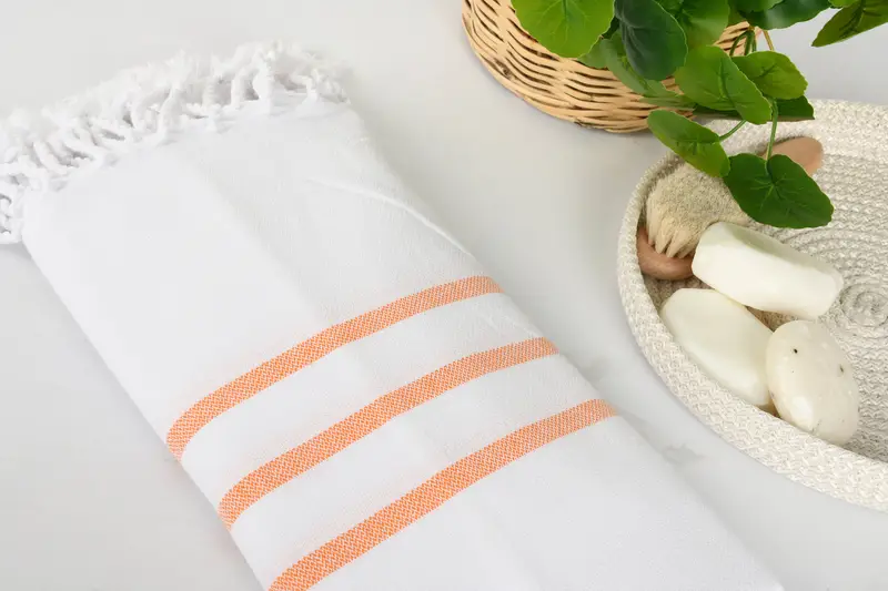 Bachelor Gift, Guest Towel, 40x24 Cotton Striped Towel, Spa Towel, Summer Towel, Small Bath Towels, Monogrammed Hand Towel, Personalized Hand Towel - 6