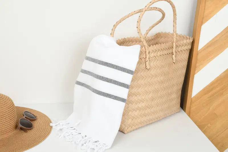 Bachelor Gift, Guest Towel, 40x24 Cotton Striped Towel, Spa Towel, Summer Towel, Small Bath Towels, Monogrammed Hand Towel, Personalized Hand Towel - 7