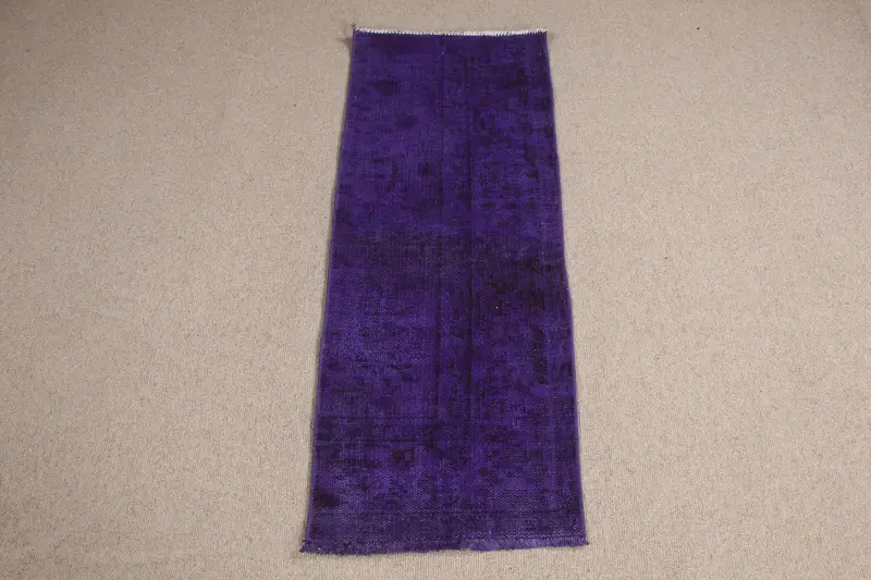 パープル迷彩ラグ、1.5x3.8フィートのシックな装飾