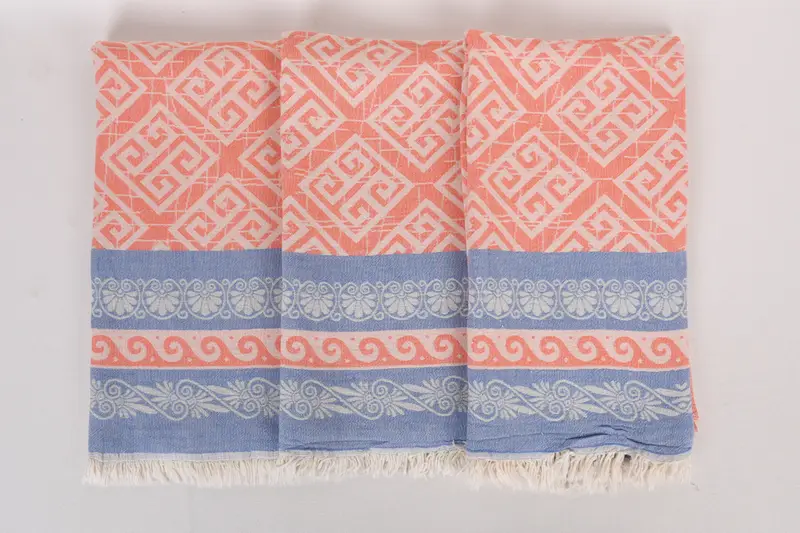 Welcome Wedding Gift, Beach towel, 70x36 Cotton Geometric Towel, Monogram Towels, Summer Towel, Personalized Turkish Towel, Monogram Beach Towel - 8