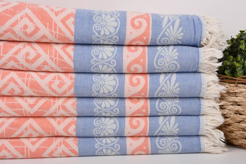 Welcome Wedding Gift, Beach towel, 70x36 Cotton Geometric Towel, Monogram Towels, Summer Towel, Personalized Turkish Towel, Monogram Beach Towel - 3
