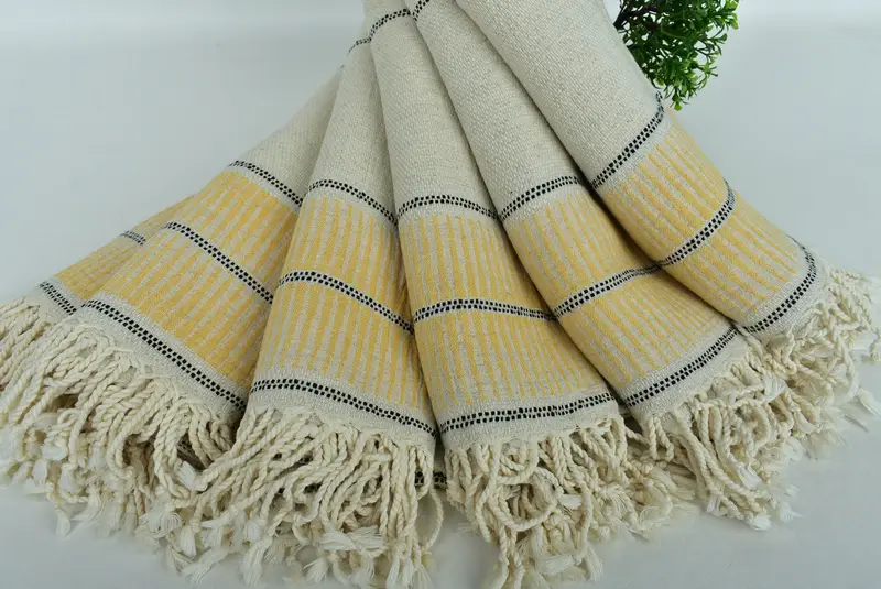 Spa Gift Towel, Organic Towel, Custom Gift, Organic Turkish towel, Custom Beach Towel, Bridesmaid Proposal Gift, 70x40 Linen Striped Towel - 4