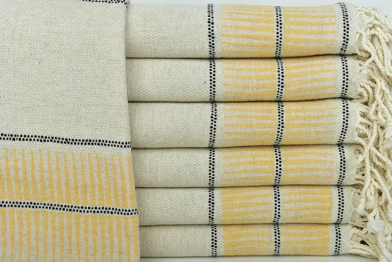 Spa Gift Towel, Organic Towel, Custom Gift, Organic Turkish towel, Custom Beach Towel, Bridesmaid Proposal Gift, 70x40 Linen Striped Towel - 1
