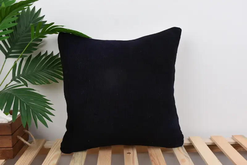 Pillow for Couch, Cushion, Kilim Pillow, 18x18 Brown Pillow, Lounge Throw Cushion, Indoor Pillow Sham, Handmade Kilim Cushion - 1