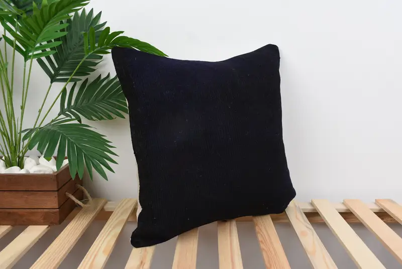 Pillow for Couch, Cushion, Kilim Pillow, 18x18 Brown Pillow, Lounge Throw Cushion, Indoor Pillow Sham, Handmade Kilim Cushion - 4