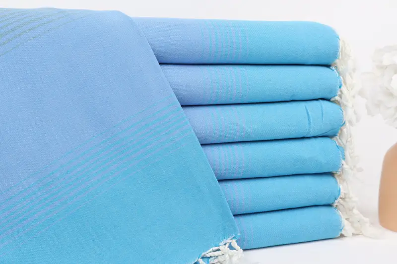 Nedime Hediye Petrol Yeşili-Turkuaz Pamuk Havlu, 36x67 İnç