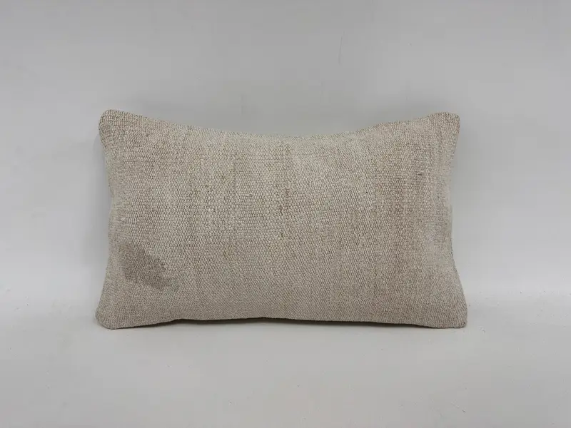 Bohemian Cushion Cushion, Vintage Pillow, Pillow for Sofa, Vintage Kilim Throw Pillow, Pillow Sham, 12x20 White Cushion Case, Ethnic Pillow Cover - 1