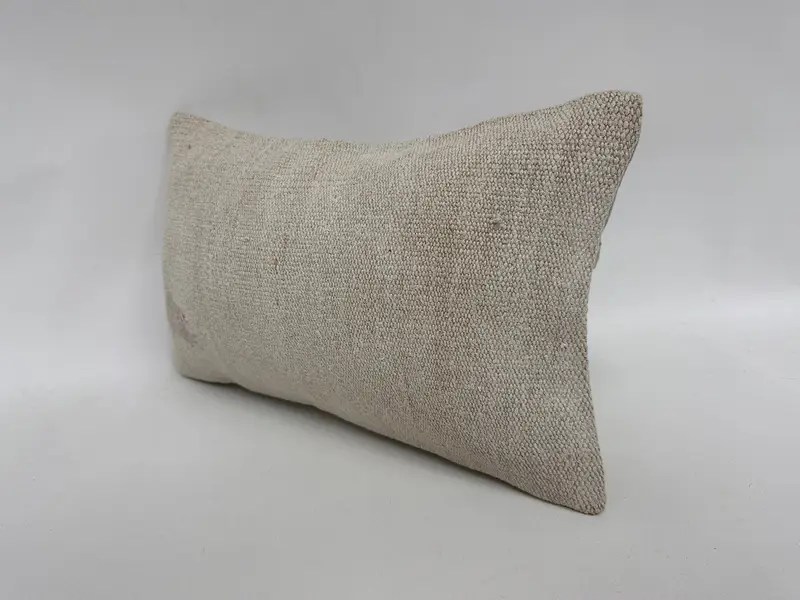 Bohemian Cushion Cushion, Vintage Pillow, Pillow for Sofa, Vintage Kilim Throw Pillow, Pillow Sham, 12x20 White Cushion Case, Ethnic Pillow Cover - 4