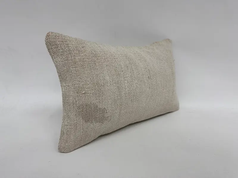 Bohemian Cushion Cushion, Vintage Pillow, Pillow for Sofa, Vintage Kilim Throw Pillow, Pillow Sham, 12x20 White Cushion Case, Ethnic Pillow Cover - 3