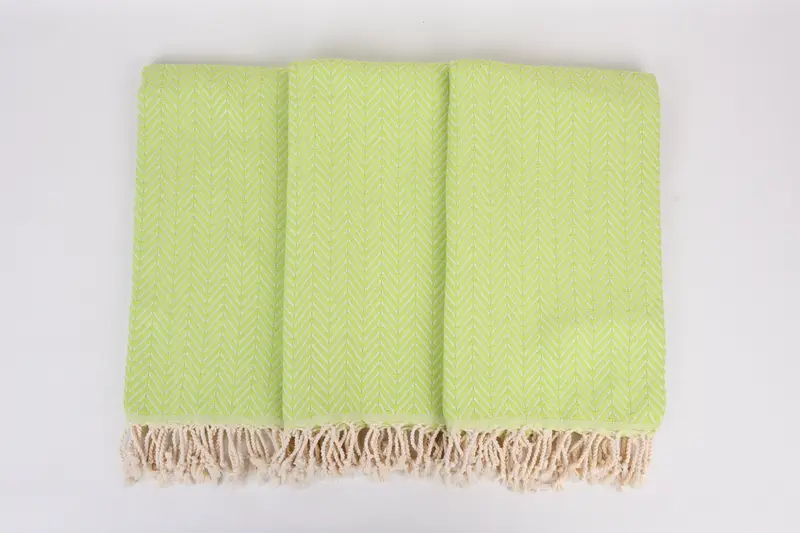 Scarf Towel, Custom Beach Towel, Bridesmaid Gift, Unique Gift, Fringed Turkish towel for poolside, Quick-dry peshtemal, 70x40 Cotton Zig zag Towel - 7