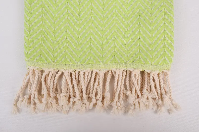 Scarf Towel, Custom Beach Towel, Bridesmaid Gift, Unique Gift, Fringed Turkish towel for poolside, Quick-dry peshtemal, 70x40 Cotton Zig zag Towel - 3