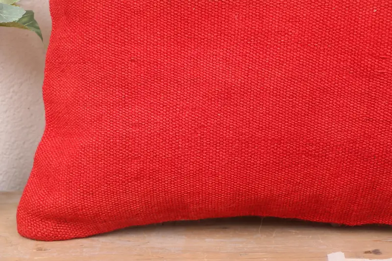 Nomadic Cushion Case, Turkish Pillow, Antique Pillows, Ethnical Kilim Rug Pillow, 18x18 Red Pillow Sham, Pillow Sham, Floor Cushion - 3
