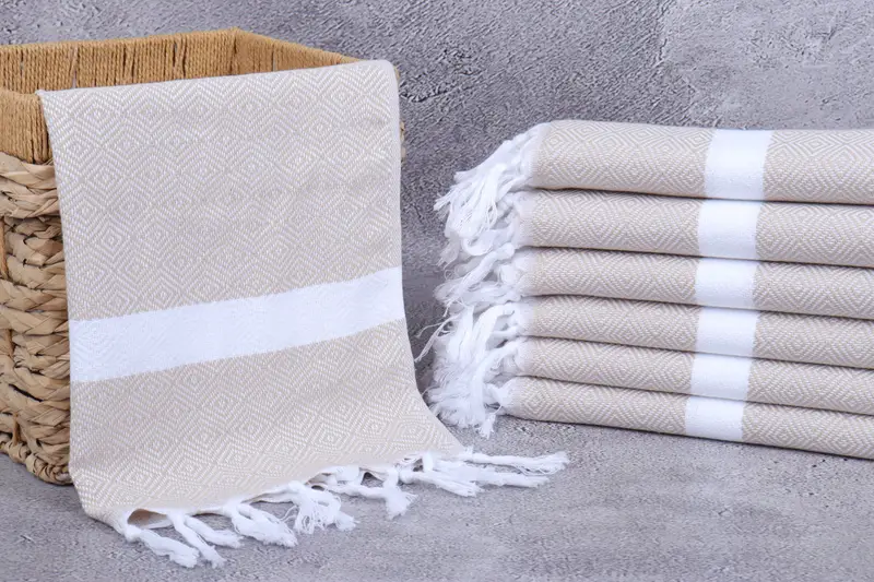 Personalized Kitchen Towel, Turkish Hand Towel, 40x18 Cotton Diamond Towel, Holiday Towel, Custom Tea Towel, Monogram Hand Towel, Monogram Towels - 3