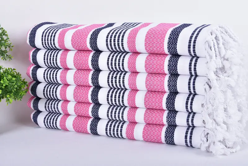 Gift For Coworker, Absorbent towel, Quick-dry peshtemal, Yoga Towel, Peshtemal Towel, Spa Gift Towel, 70x40 Cotton Striped Towel, Kids Beach Towel - 3
