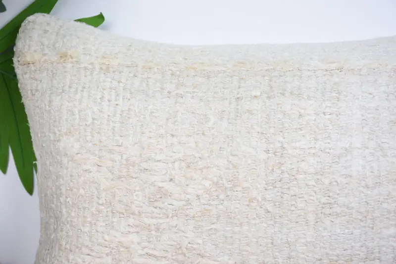 10x20 White Pillow, Pet Pillow, Boho Pillow, Pillow Cover, Kilim Pillow Cover, Throw Kilim Pillow, Southwestern Pillow Sham - 2