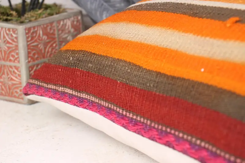 12x24 Red Cushion, Handwoven Cushion, Pillow for Sofa, Boho Pillow, Personalized Gift Pillow Pillow Case, Pillow Cover, Antique Pillows - 7