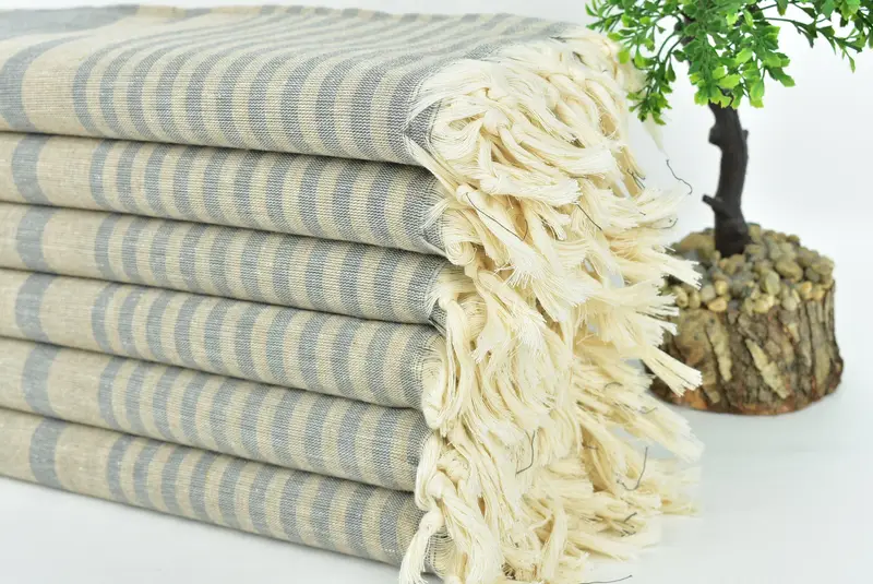 Beach Theme Bachelorette Party Gifts, 70x40 Cotton Striped Towel, Engagement Gift, Bachelor Towel, Turkish towel, Bridesmaid Gifts, Peshtemal Towel - 3