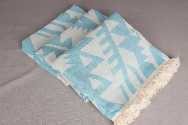 Spa Gift, Organic Towel, Bachelor Towel, Custom Towel, Housewarming Gift, 76x40 Cotton Geometric Towel, Sand-free towel, Eco-Friendly Turkish Towel - 8