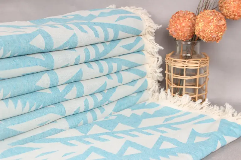 Spa Gift, Organic Towel, Bachelor Towel, Custom Towel, Housewarming Gift, 76x40 Cotton Geometric Towel, Sand-free towel, Eco-Friendly Turkish Towel - 2