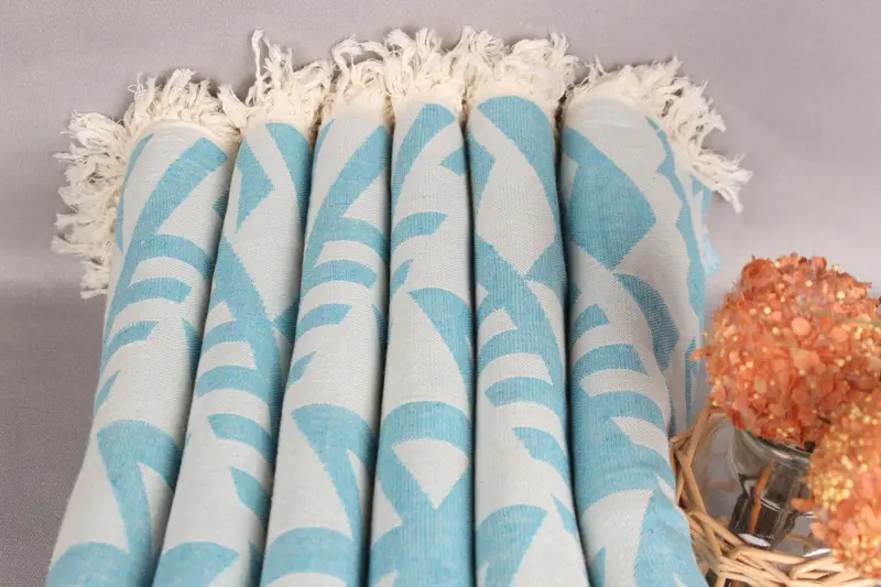 Spa Gift, Organic Towel, Bachelor Towel, Custom Towel, Housewarming Gift, 76x40 Cotton Geometric Towel, Sand-free towel, Eco-Friendly Turkish Towel - 4