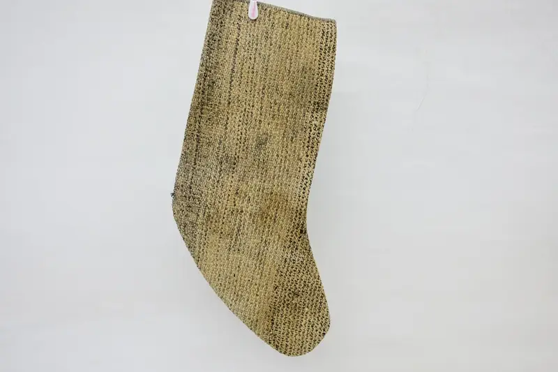 Beige & Brown Christmas Ornaments Stocking, 15.7 Inch Festive Stocking