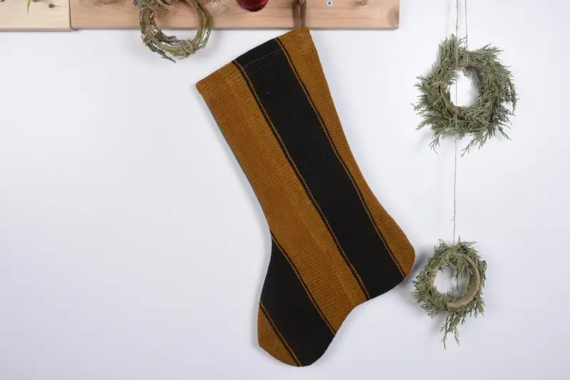 Medias de regalo personalizadas con patrón de adornos navideños, medias de caramelo