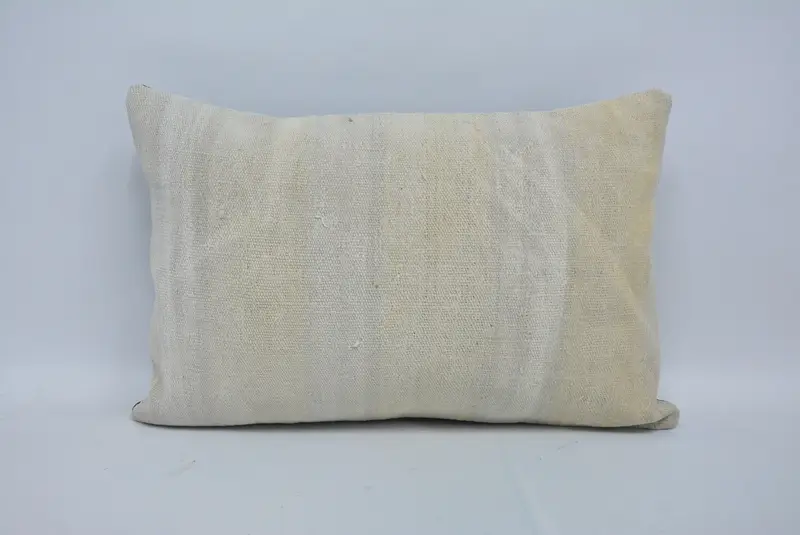 Kilim Pillow Cover, Neutral Throw Pillow Sham, Antique Pillows, 16x24 White Pillow, Ikat Cushion Case, Throw Kilim Pillow, Pillow Cover - 1