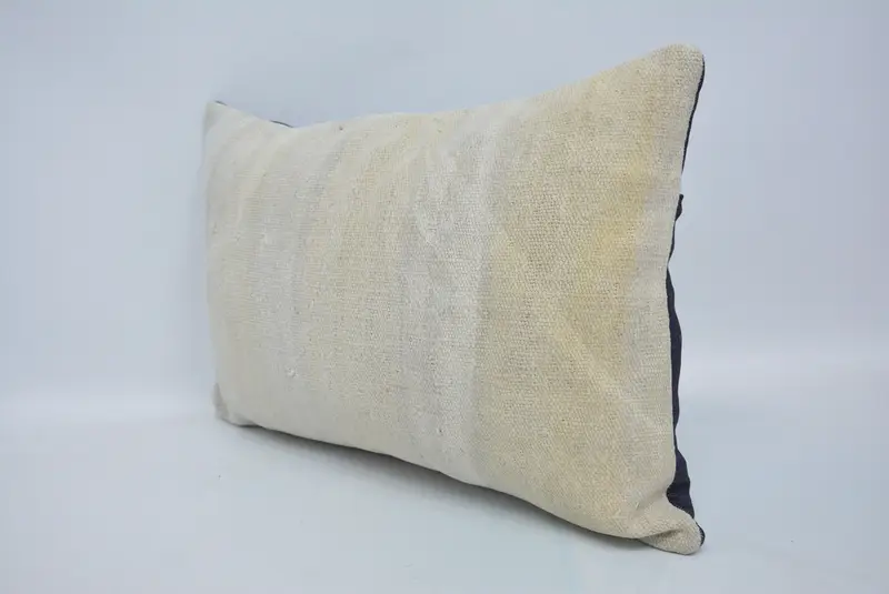 Kilim Pillow Cover, Neutral Throw Pillow Sham, Antique Pillows, 16x24 White Pillow, Ikat Cushion Case, Throw Kilim Pillow, Pillow Cover - 4