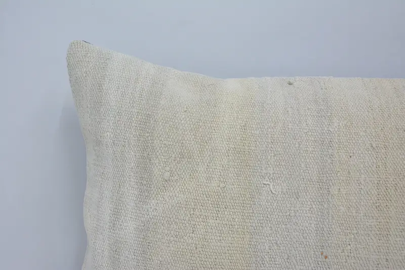Kilim Pillow Cover, Neutral Throw Pillow Sham, Antique Pillows, 16x24 White Pillow, Ikat Cushion Case, Throw Kilim Pillow, Pillow Cover - 2