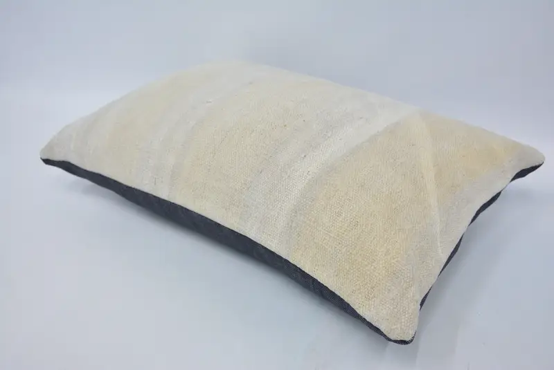 Kilim Pillow Cover, Neutral Throw Pillow Sham, Antique Pillows, 16x24 White Pillow, Ikat Cushion Case, Throw Kilim Pillow, Pillow Cover - 6