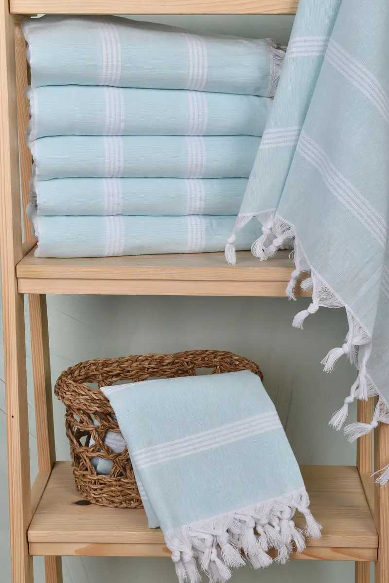 Sand-resistant towel, Eco-Friendly Turkish Towel, Beach Towel Bulk, Summer Gift, Quick-dry peshtemal, 70x30 Cotton Striped Towel, Bridesmaid Favors - 3