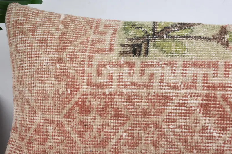 12x24 Red Pillow Case, Pillow Case, Authentic Pillow Case, Boho Pillow Sham Cover, Vintage Pillow, Ethnical Kilim Rug Pillow, Bed Pillow Sham - 2
